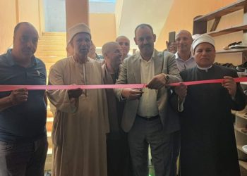 جانب من افتتاح مسجد بسمسطا جنوب بني سويف
