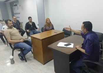 جانب من التدريب الصحفي بالمؤسسة الوطنية للتنمية المستدامة