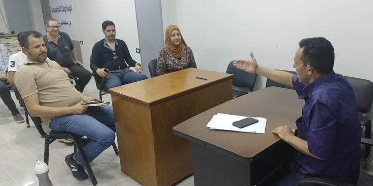 جانب من التدريب الصحفي بالمؤسسة الوطنية للتنمية المستدامة