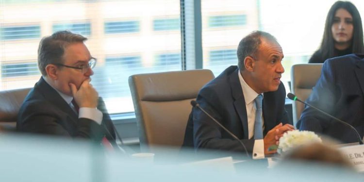 جانب من مشاركة وزير الخارجية بالمائدة المستديرة للمجلس الأطلنطي