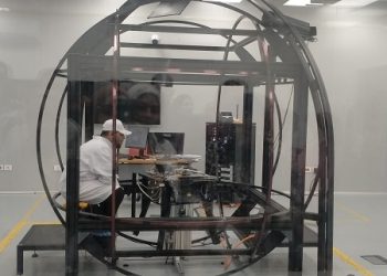 جانب من تدريب خريجي علوم الملاحة وتكنولوجيا الفضاء بجامعة بني سويف