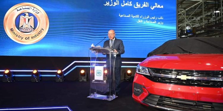 أثناء كلمة نائب رئيس الوزراء للتنمية الصناعية في احتفالية جنرال موتورز مصر