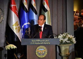 الرئيس عبد الفتاح السيسي أثناء إلقاء كلمة الذكرى ال51 لنصر أكتوبر المجيد