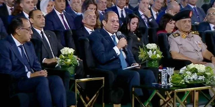 الرئيس السيسي خلال حديثه في اطلاق النسخة الثانية من المؤتمر العالمي للسكان والصحة والتنمية البشرية