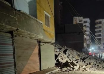 انهيار منزل من 5 طوابق شمال بني شويف