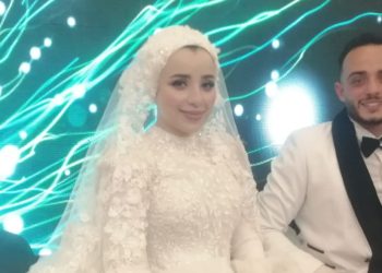 عريس بني سويف محمد طه الشخيبي وعروسه