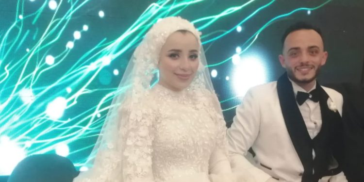 عريس بني سويف محمد طه الشخيبي وعروسه