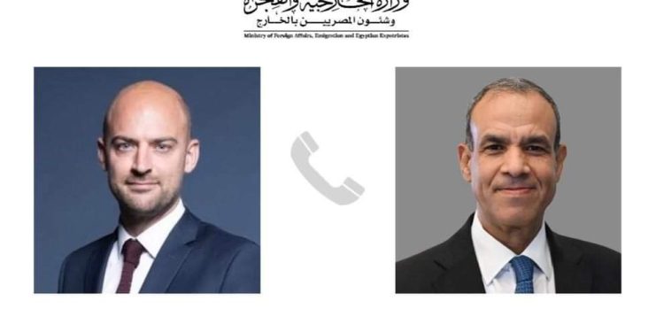 وزيرا الخارجية المصري والفرنسي