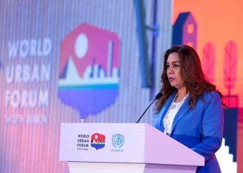 الدكتورة منال عوض وزيرة التنمية المحلية من المؤتمر الحضري العالمي