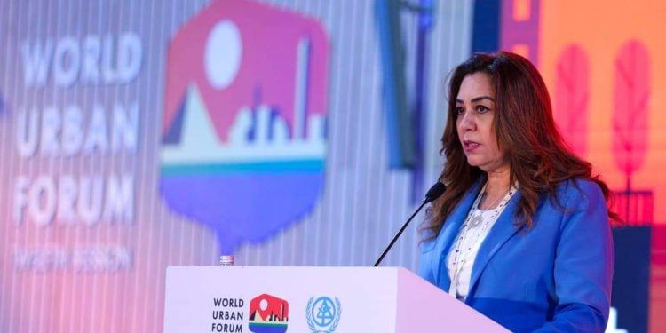 الدكتورة منال عوض وزيرة التنمية المحلية من المؤتمر الحضري العالمي