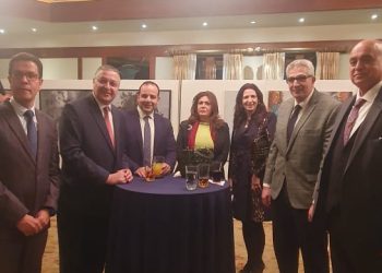 رئيس جامعة مدينة السادات خلال الأحتفال بالذكرى الخامسة والسبعين لهيئة فولبرايت بالسفارة الأمريكية