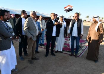 جانب من تجهيزات جنوب سيناء لمهرجان الهجن