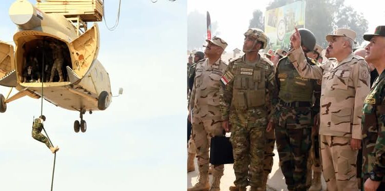 جانب من تفقد رئيس أركان حرب الجيش المصري لأنشطة قوات المظلات