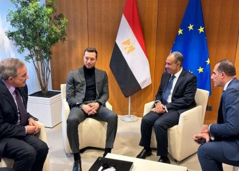 جانب من لقاء وزير الخارجية يلتقي رئيس " الوطنيون من أجل أوروبا "