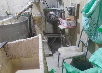 جانب من المضبوطات في حملة صحة بني سويف