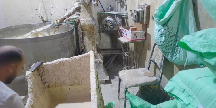 جانب من المضبوطات في حملة صحة بني سويف