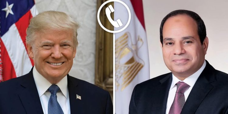 أول إتصال هاتفي بين ترامب والرئيس السيسي