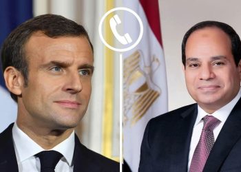 الرئيس السيسي ونظيره الفرنسي ايمانويل ماكرون