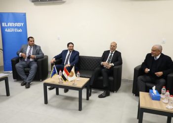 لقاء وزير العمل ونائب محافظ بني سويف والمهندس محمد العربي