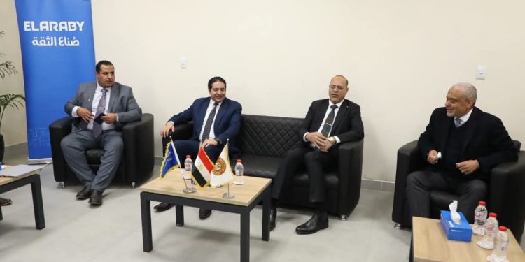 لقاء وزير العمل ونائب محافظ بني سويف والمهندس محمد العربي