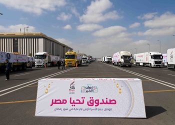 غزة تُنادي و"صندوق تحيا مصر" يجيب.. 460 شاحنة محملة بـ 7200 طن تنطلق من ساحة الشعب