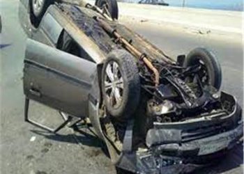 جثتين و2 مصابين في حادث إنقلاب سيارة ملاكي بالإسكندرية 