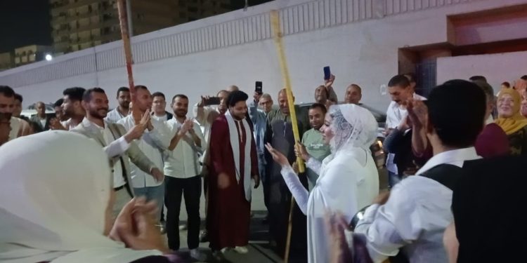 العروسان نورهان وعبدالرحمن