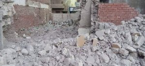 إنهيار جزئي لعقار بالمنيا 