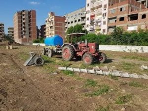 الأرض الزراعية التي خصصت مبان لاقامة المشروع 