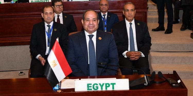 جانب من مشاركة الرئيس السيسي في الدورة السابعة لاجتماع القمة التنسيقي للاتحاد الأفريقي