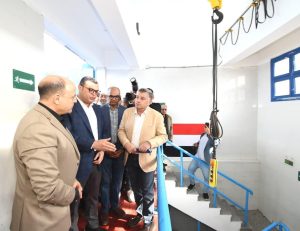  وزير الإسكان ومحافظ كفر الشيخ يفتتحان محطة مياه شرب دقميرة