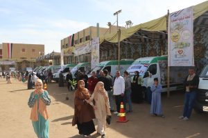 بعض العيادات الطبية المتنقلة التي شملتها قافلة ببني عدي