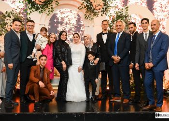 تهنئة من رجل الأعمال أمجد أبو هشيمة بمناسبة زفاف العروسين نهى والمهندس وائل