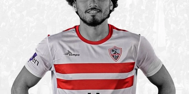 أحمد حمدي لاعب الفريق الأول لكرة القدم بنادي الزمالك