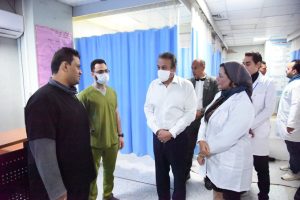 وزير الصحة بجولته بمستشفى الواسطى ببني سويف