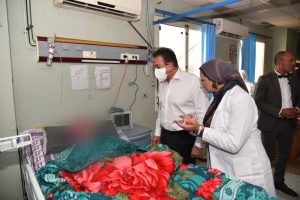 وزير الصحة بجولتة بمستشفى الواسطى ببني سويف