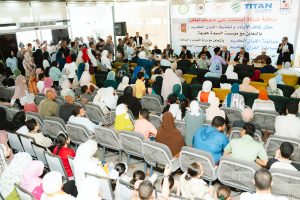 جانب من حفل تسليم 30 عروسة يتيمة مساعدات مالية ببني سويف برعاية تيتان للأسمنت 