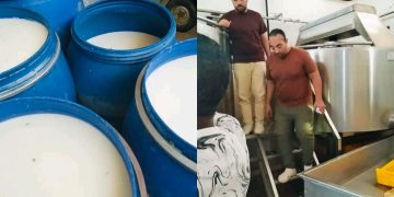 الصحة : ضبط 2000 لتر لبن فرز ومصنع موتزاريلا به شوائب وحشرات